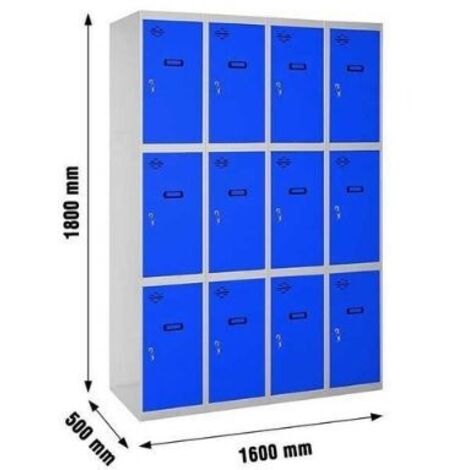 Armario Taquilla SIMON LOCKER desm. 3 puertas 4/12 400 (1600) gr/az