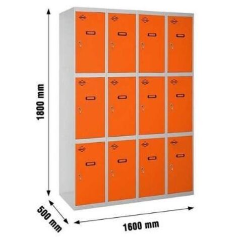 Armario Taquilla SIMON LOCKER desm. 3 puertas 4/12 400 (1600) gr/na