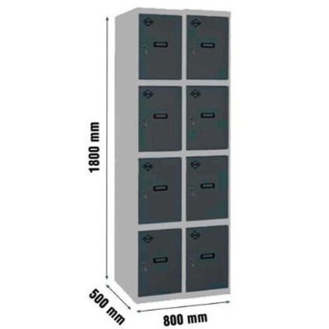 Armario Taquilla SIMON LOCKER desm. 4 puertas 2/8 400 (800) gr/an