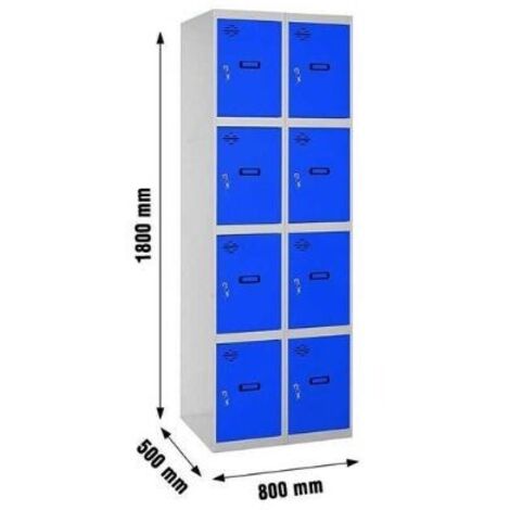 Armario Taquilla SIMON LOCKER desm. 4 puertas 2/8 400 (800) gr/az