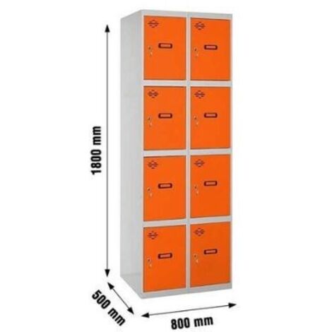 Armario Taquilla SIMON LOCKER desm. 4 puertas 2/8 400 (800) gr/na