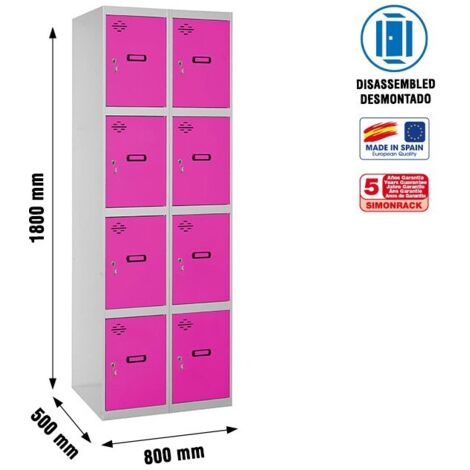 Armario Taquilla SIMON LOCKER desm. 4 puertas 2/8 400 (800) gr/rs
