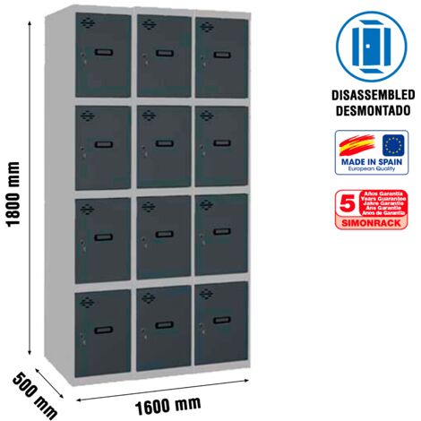 Armario Taquilla SIMON LOCKER desm. 4 puertas 3/12 400 (1200) gr/an