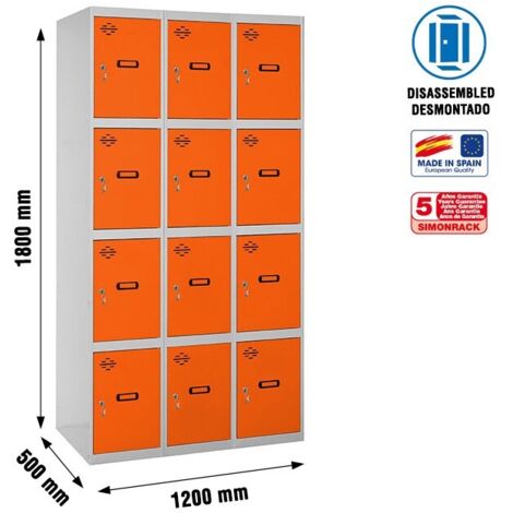 Armario Taquilla SIMON LOCKER desm. 4 puertas 3/12 400 (1200) gr/na