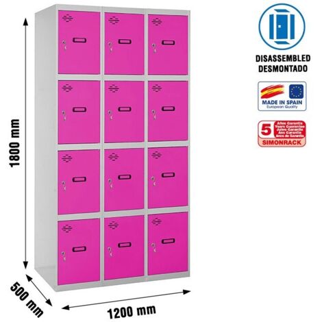 Armario Taquilla SIMON LOCKER desm. 4 puertas 3/12 400 (1200) gr/rs