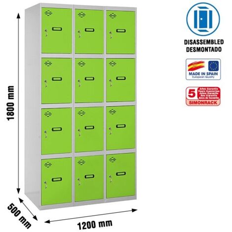 Armario Taquilla SIMON LOCKER desm. 4 puertas 3/12 400 (1200) gr/ve