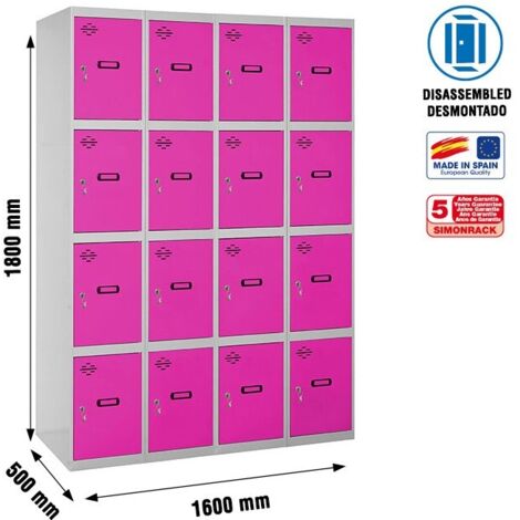 Armario Taquilla SIMON LOCKER desm. 4 puertas 4/16 400 (1600) gr/rs