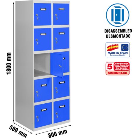 Armario Taquilla SIMON LOCKER desm. 5 puertas 2/10 400 (800) gr/az