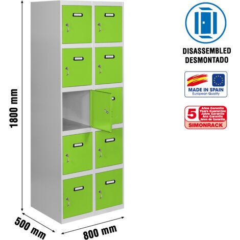Armario Taquilla SIMON LOCKER desm. 5 puertas 2/10 400 (800) gr/ve