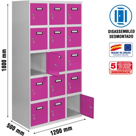 Armario Taquilla SIMON LOCKER desm. 5 puertas 3/15 400 (1200) gr/rs