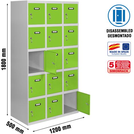 Armario Taquilla SIMON LOCKER desm. 5 puertas 3/15 400 (1200) gr/ve