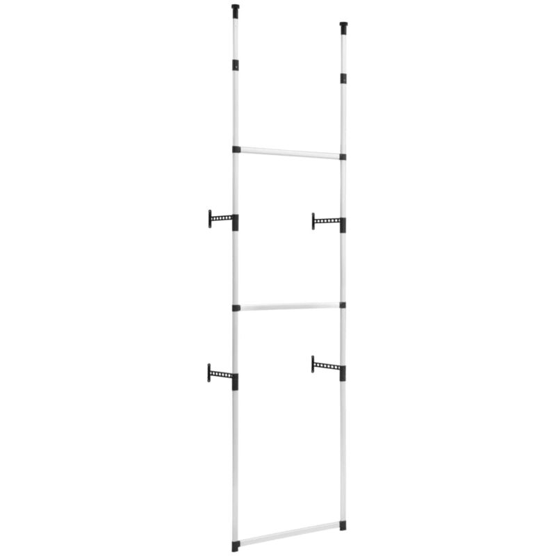 

vidaXL Armario telescópico con barras de aluminio - Plateado