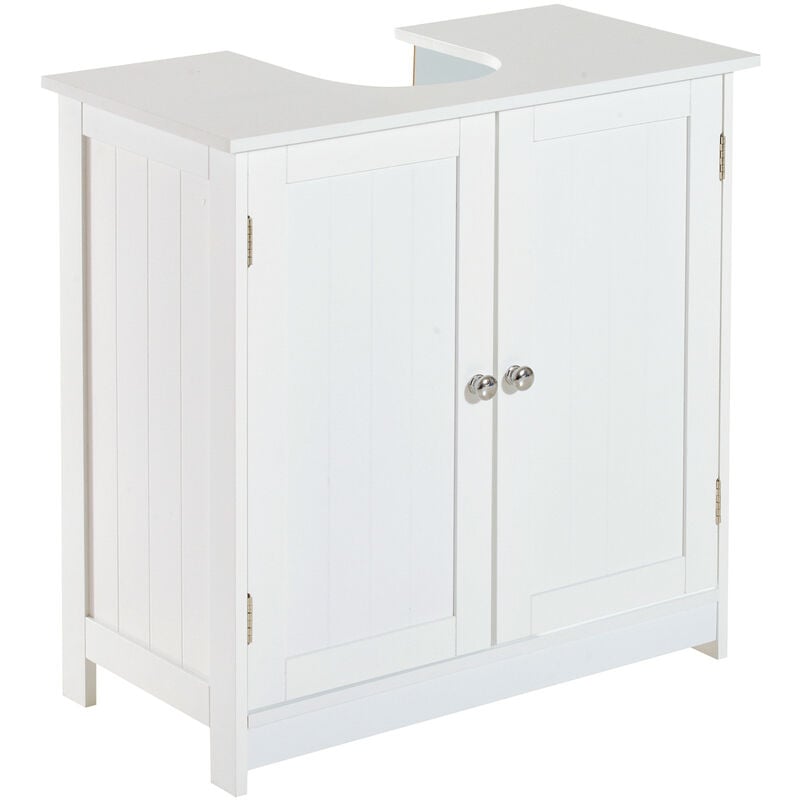 

Mueble Armario para Debajo del Lavabo con 2 Puertas para Cuarto de Baño o WC - Blanco