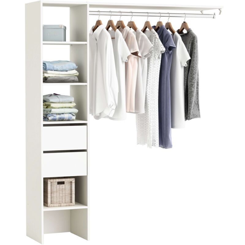 

Armario vestidor de pared Duo blanco habitacion juvenil matrimonio 187x160x40 cm