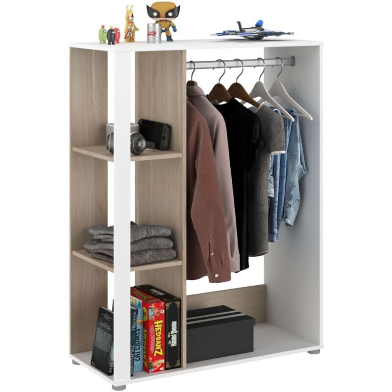 Dressing modèle Boréal en Blanc Mat et Chêne Japonais 90x79 cm