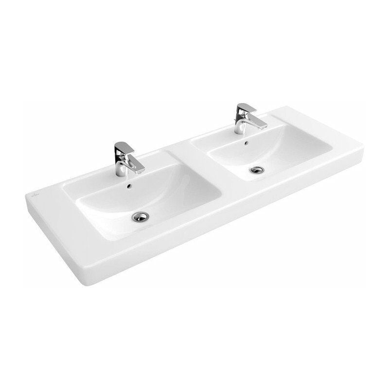 

Villeroy&boch - Architectura, Lavabos dobles, 1300 x 485 mm, Rectangular, Ex Targa Architectura, para dos grifos de 3 orificios, orificios centrales