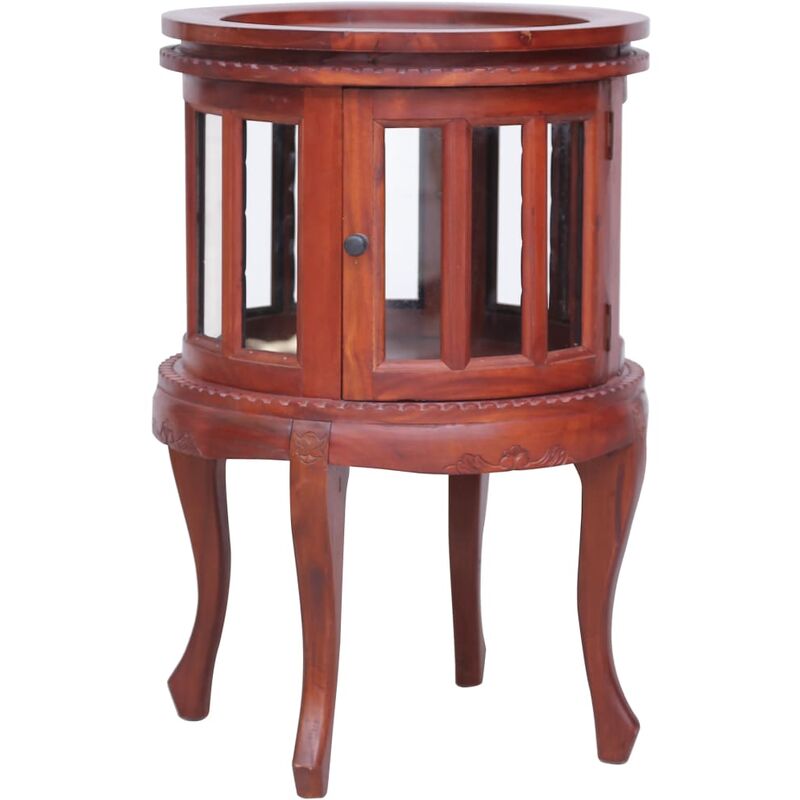 

Armario vitrina de madera maciza de caoba marron 50x50x76 cm