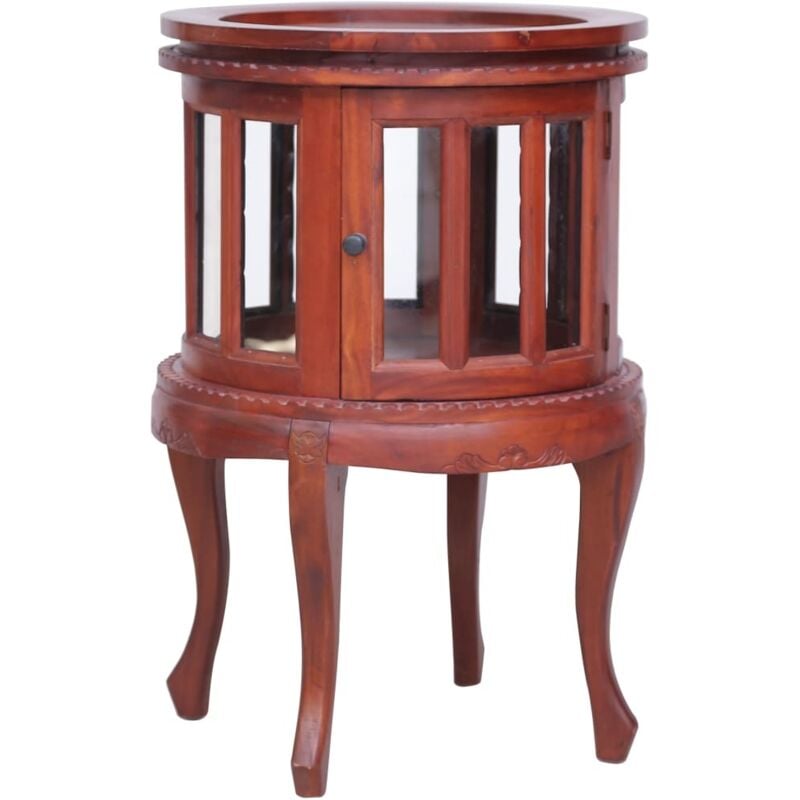 

vidaXL Armario vitrina de madera maciza de caoba 50x50x76 cm marrón - Marrón