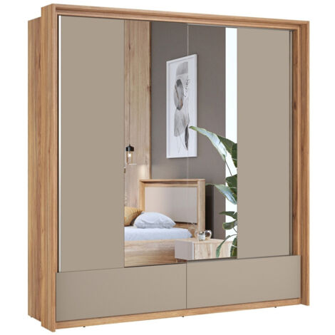 Armario Vosalo 105 , 219x209x63cm, Puertas de armario: Correderas, Número de estantes: 0