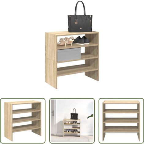 Armario -  Zapateros 2 uds apilables roble sonoma 60x30x30,5 cm
