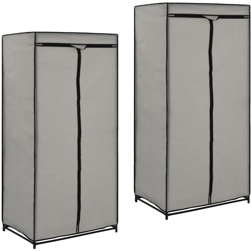 

Armarios 2 unidades gris 75x50x160 cm - Gris