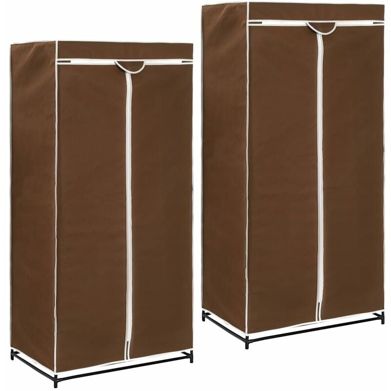 

Armarios 2 unidades marron 75x50x160 cm