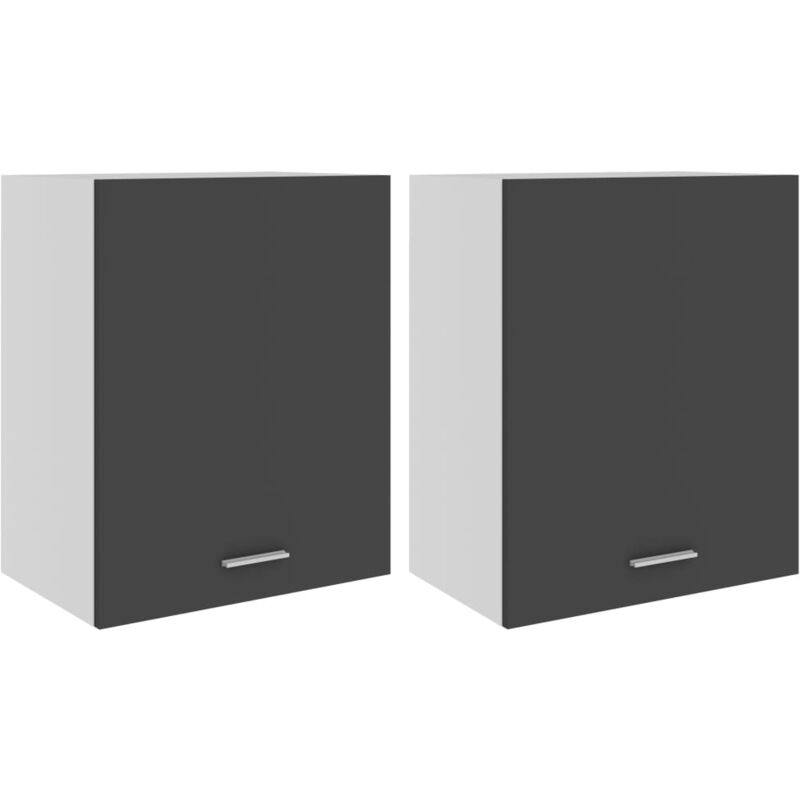 

Armarios colgantes cocina 2 uds aglomerado gris 50x31x60 cm - Gris - Vidaxl