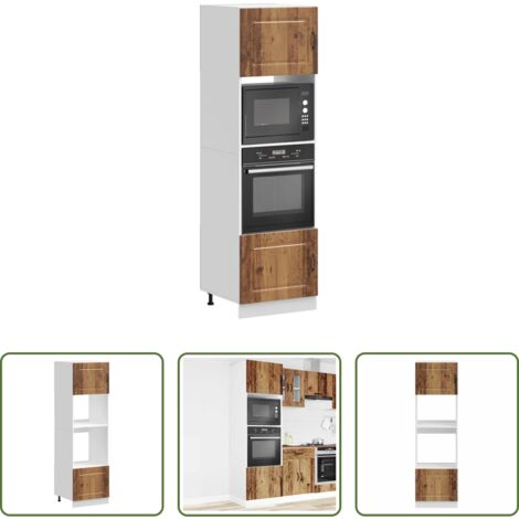Armarios de horno -  Armarios para horno 2 uds "Kalmar" Madera vieja Madera de ingeniería