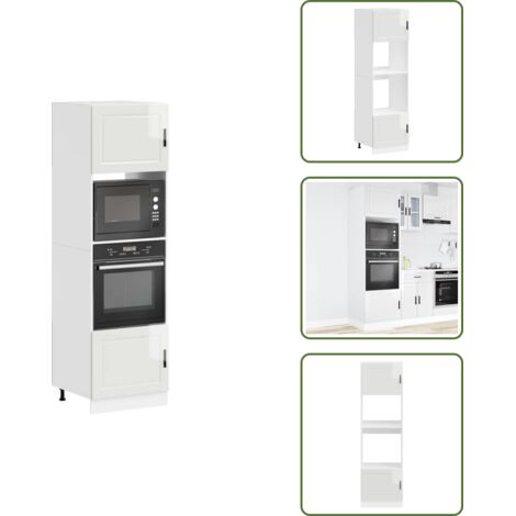 Armarios de horno porto blanco brillante - vidaXL Armarios para horno 2 uds Porto blanco brillante -