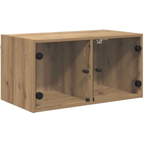 Armarios de pared 2 pcs Roble artesanal 68 x 37 x 35 cm vidaXL