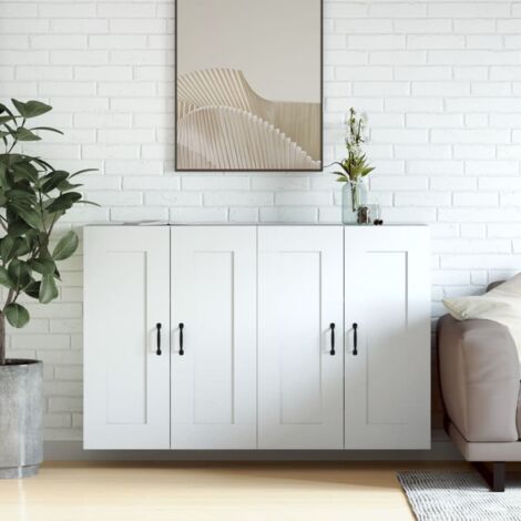 Armarios de pared 2 uds madera de ingeniería blanco vidaXL