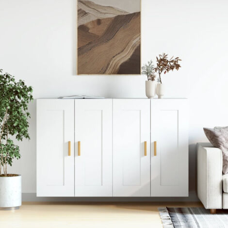 Armarios de pared 2 uds madera de ingeniería blanco vidaXL