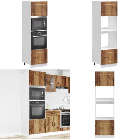 Armarios para horno 2 uds "Kalmar" Madera vieja Madera de ingeniería - Armarios de horno - Armarios de cocina