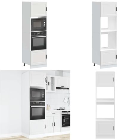 Armarios para horno 2 uds Porto blanco madera de ingeniería - Armarios de horno - Armarios de cocina