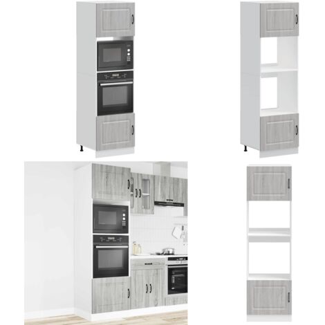 Armarios para horno (2 unidades) "Kalmar" Gris Sonoma Madera de ingeniería - Armarios de horno - Armarios de cocina