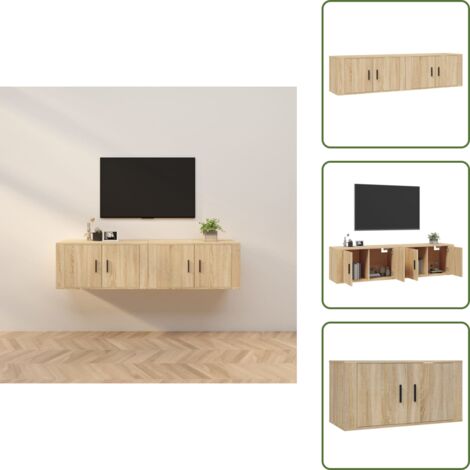 Armarios para TV - vidaXL Muebles para TV de pared 2 uds roble Sonoma 80x34,5x40 cm - Muebles decorativos