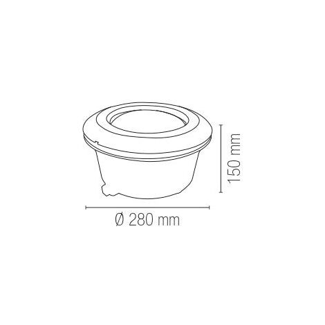 "Armatura POOL per incasso PAR56 con cavo IP68 28x15 cm.."