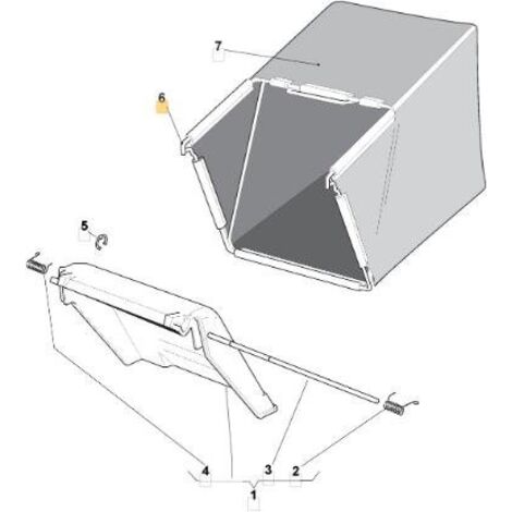 Armature De Bac En Toile Pour Tondeuses Modèles 534, Origine Stiga.