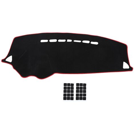 Armaturenbrett-Abdeckung für 2010 2011 2012–2016 Dashmat Dash Mat Shade Cover Teppich Autozubehör (schwarz + rechts).