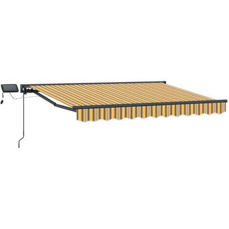 Armazón de toldo manual con LEDs 3 x 2,5 m