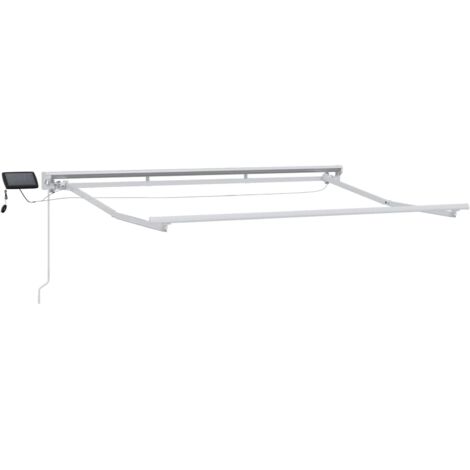 Armazón de toldo manual con LEDs 3 x 2,5 m Aluminio