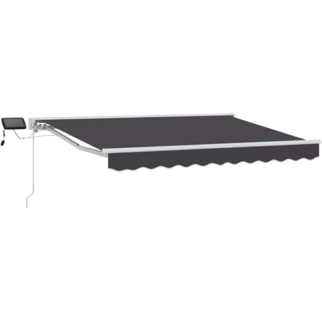 Armazón de toldo manual con LEDs 3,5 x 2,5 m