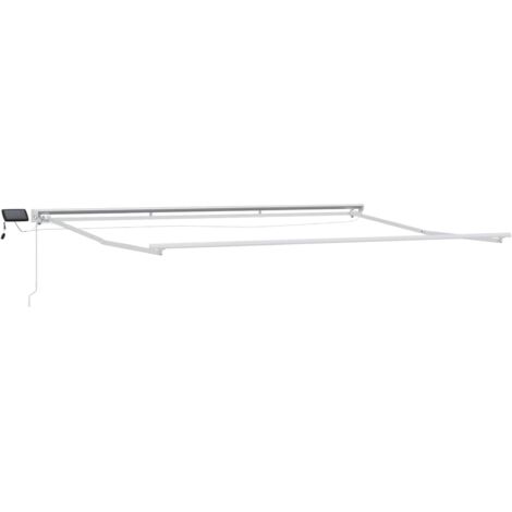 Armazón de toldo manual con LEDs 4 x 2 m Aluminio