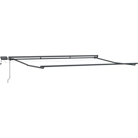 Armazón de toldo manual con LEDs Antracita 4 x 2 m Aluminio