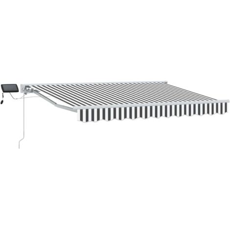 Armazón de toldo manual con LEDs Antracita y 3,5 x 2 m