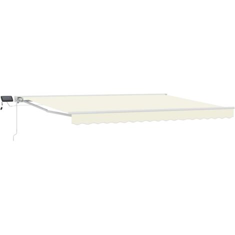 Armazón de toldo manual con LEDs Crema y  4 x 2 m
