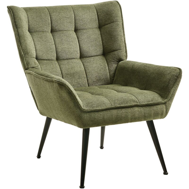 Beliani Armchair Bellingmo Fabric Green