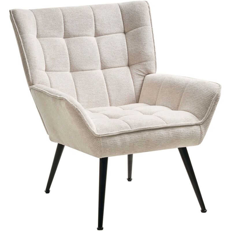 Beliani Armchair Bellingmo Fabric Light Beige
