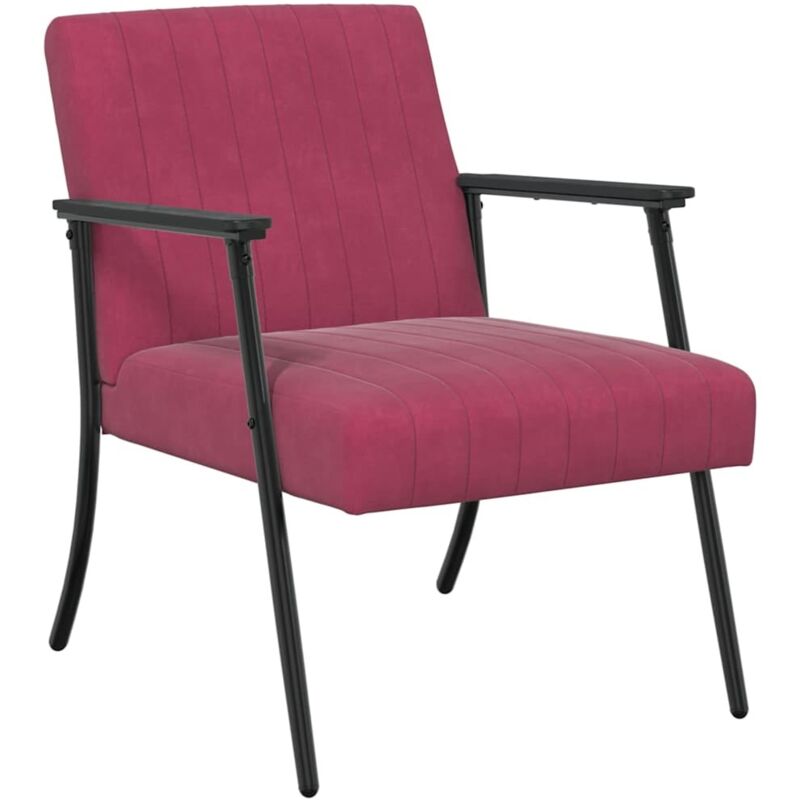 Armchair Wine Red 59 X 75 X 78 Cm Velvet Vidaxl