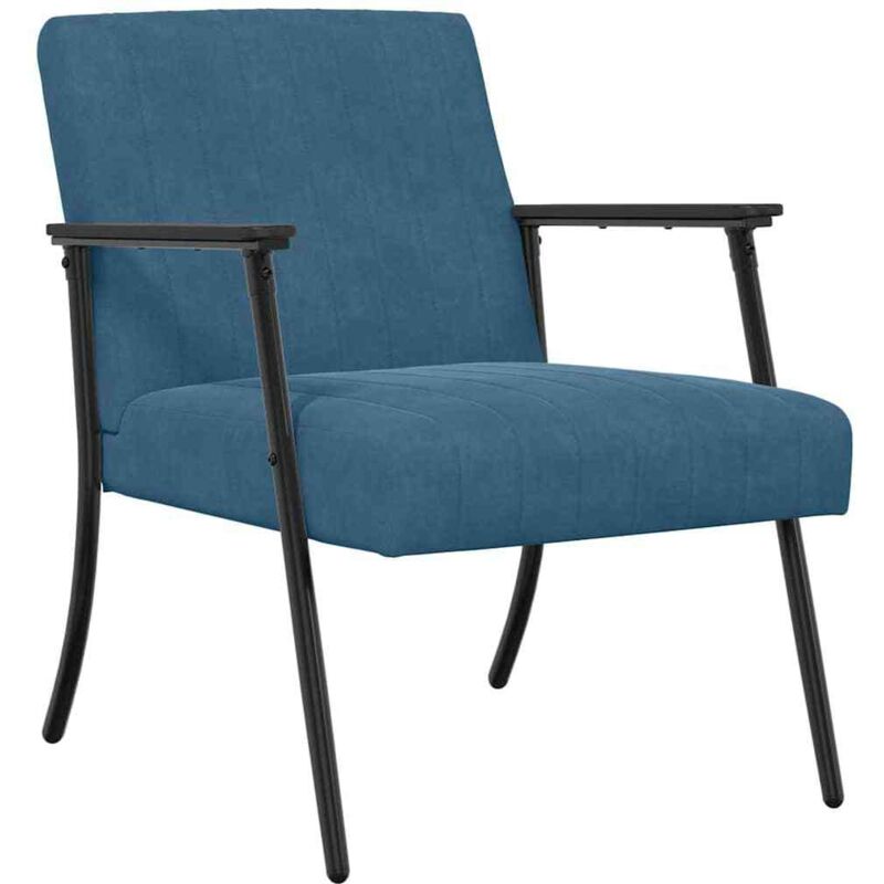 Armchair Blue 59 X 75 X 78 Cm Velvet Vidaxl